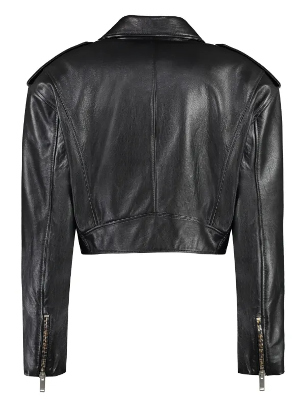 Halfboy Cropped Biker Leather Jacket Black FARFETCH CA