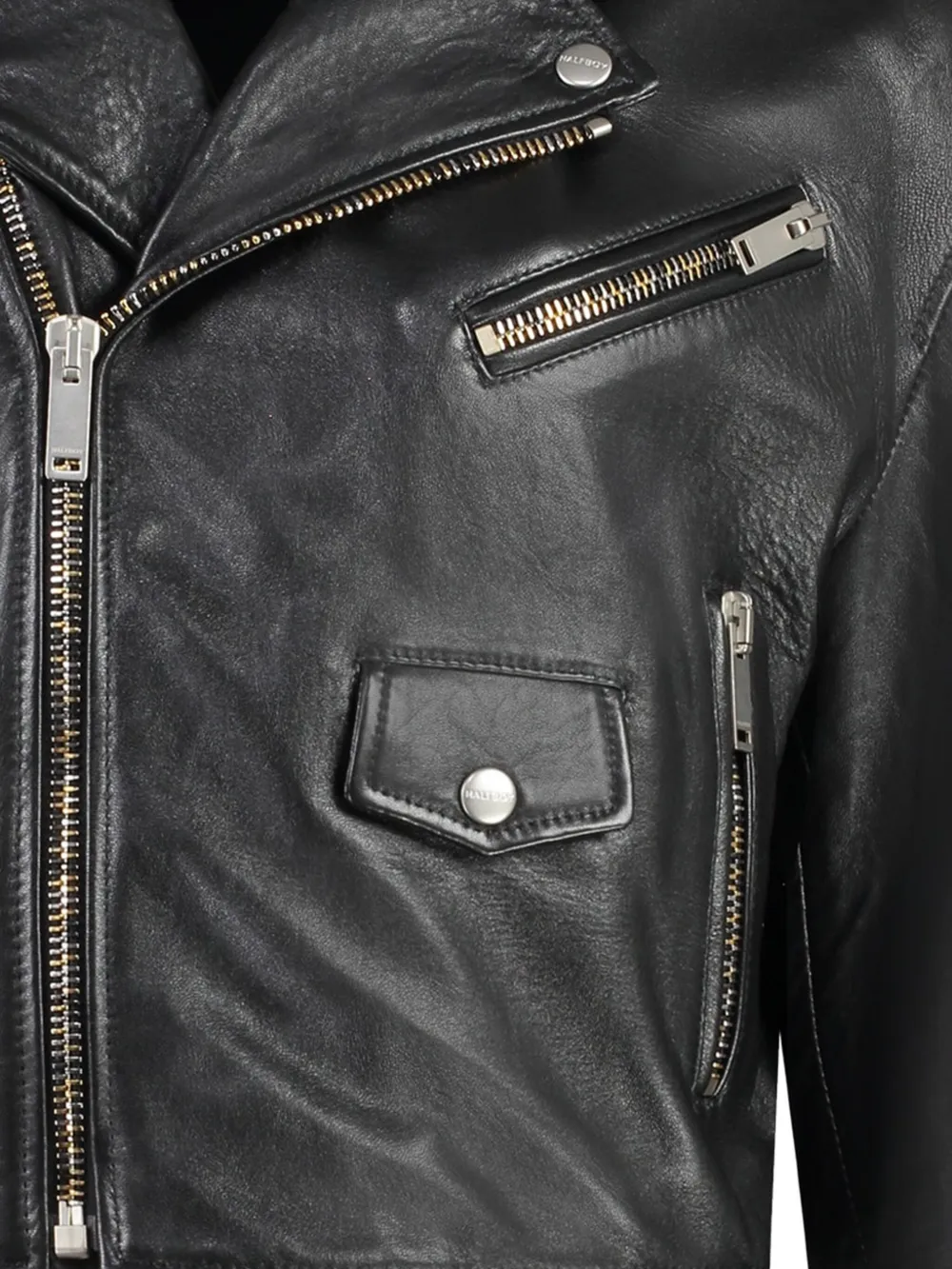 Halfboy Cropped bikerjack Zwart
