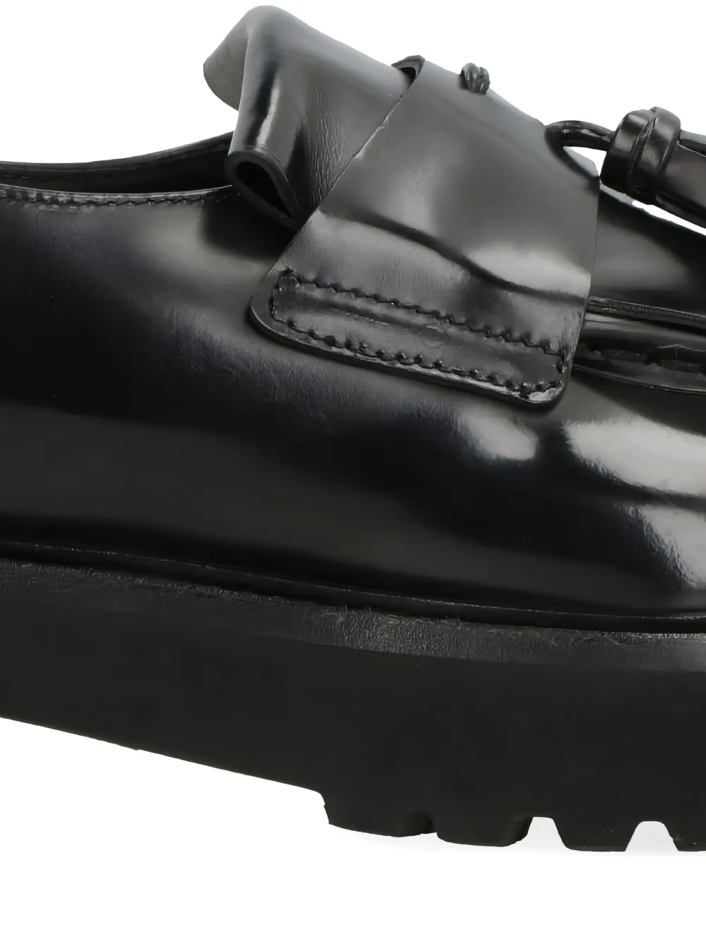 Doucal's leather tassel-penny loafers Zwart