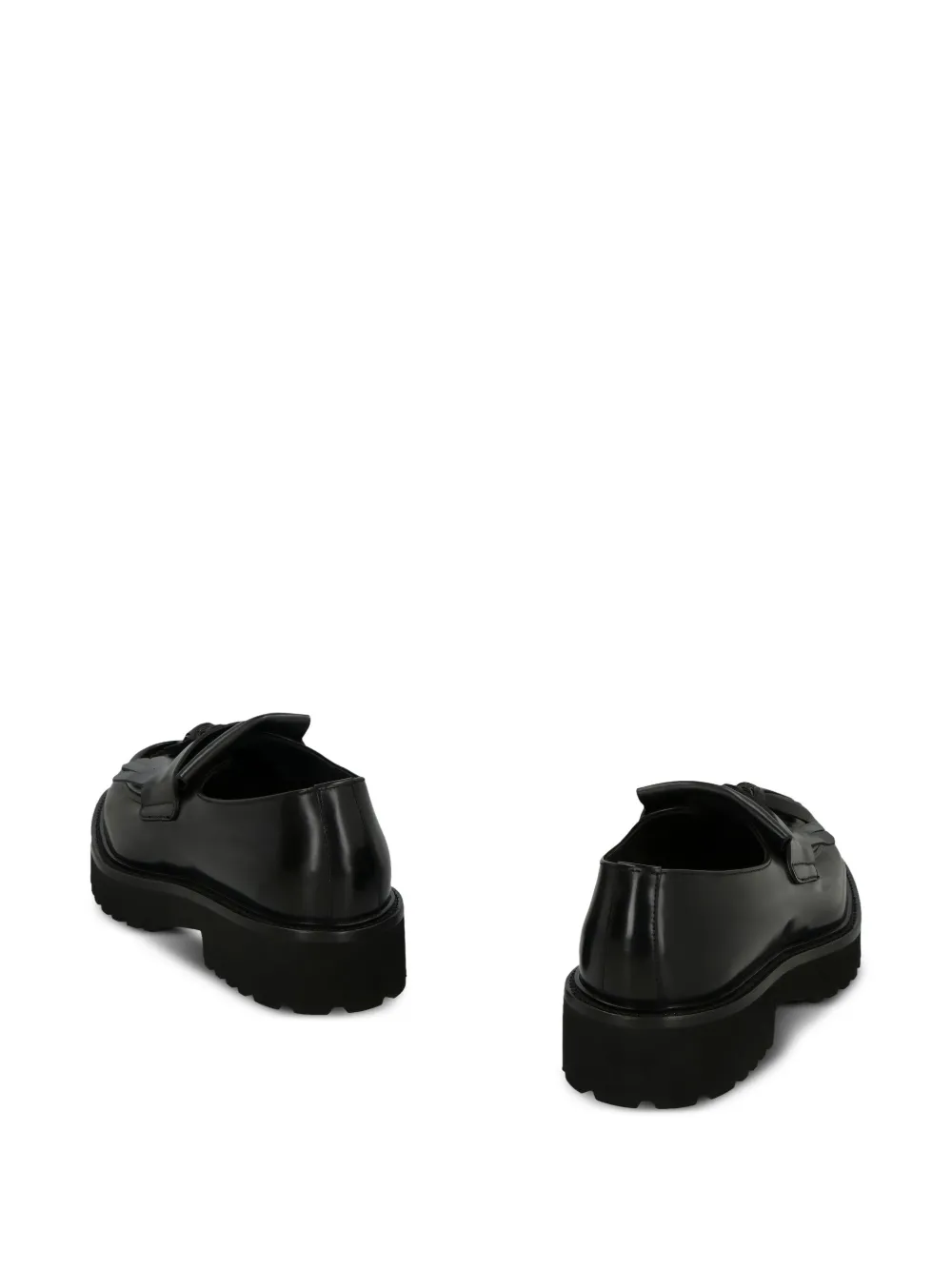 Doucal's leather tassel-penny loafers Zwart