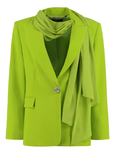 Clips lapel-collar scarf-detail blazer