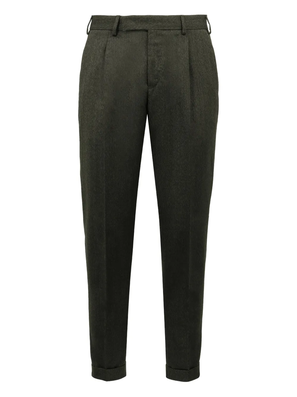 PT Torino pleated wool trousers Groen