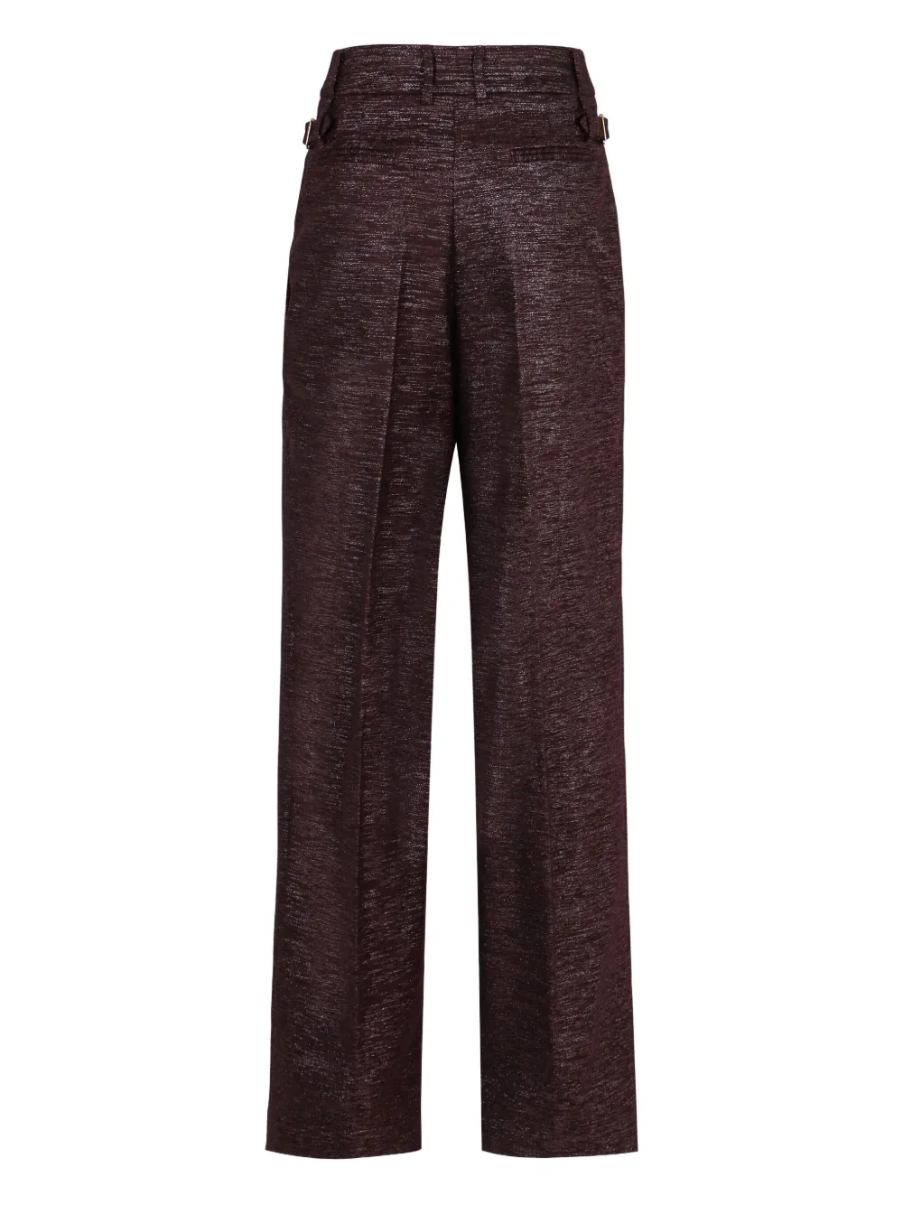 PT Torino pleated knitted-lurex trousers Rood