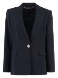 Clips button-fastening single-breasted blazer - Blue