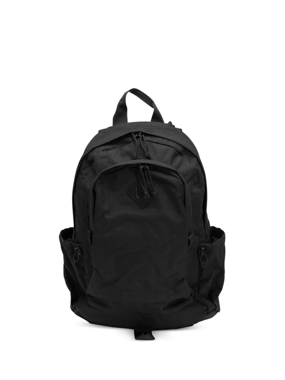 Beams Logo-patch Top-handle Backpack In Black