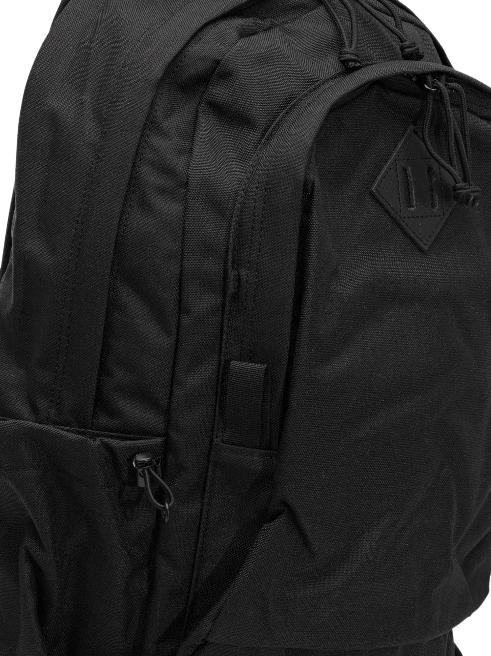 Beams Logo-patch Top-handle Backpack In Black