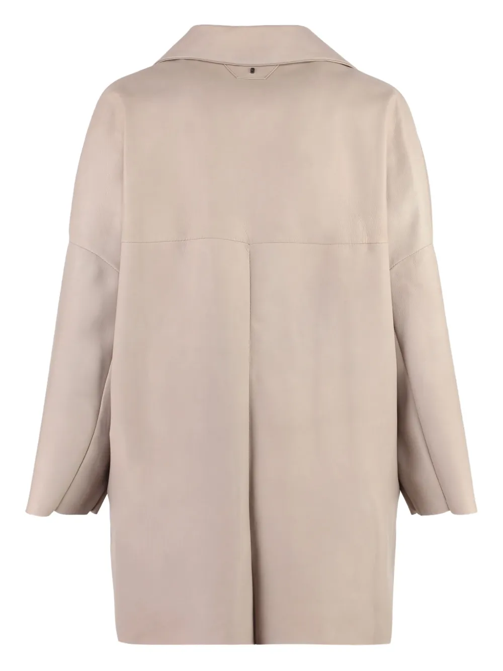 Salvatore Santoro Leren jack met revers zak Beige