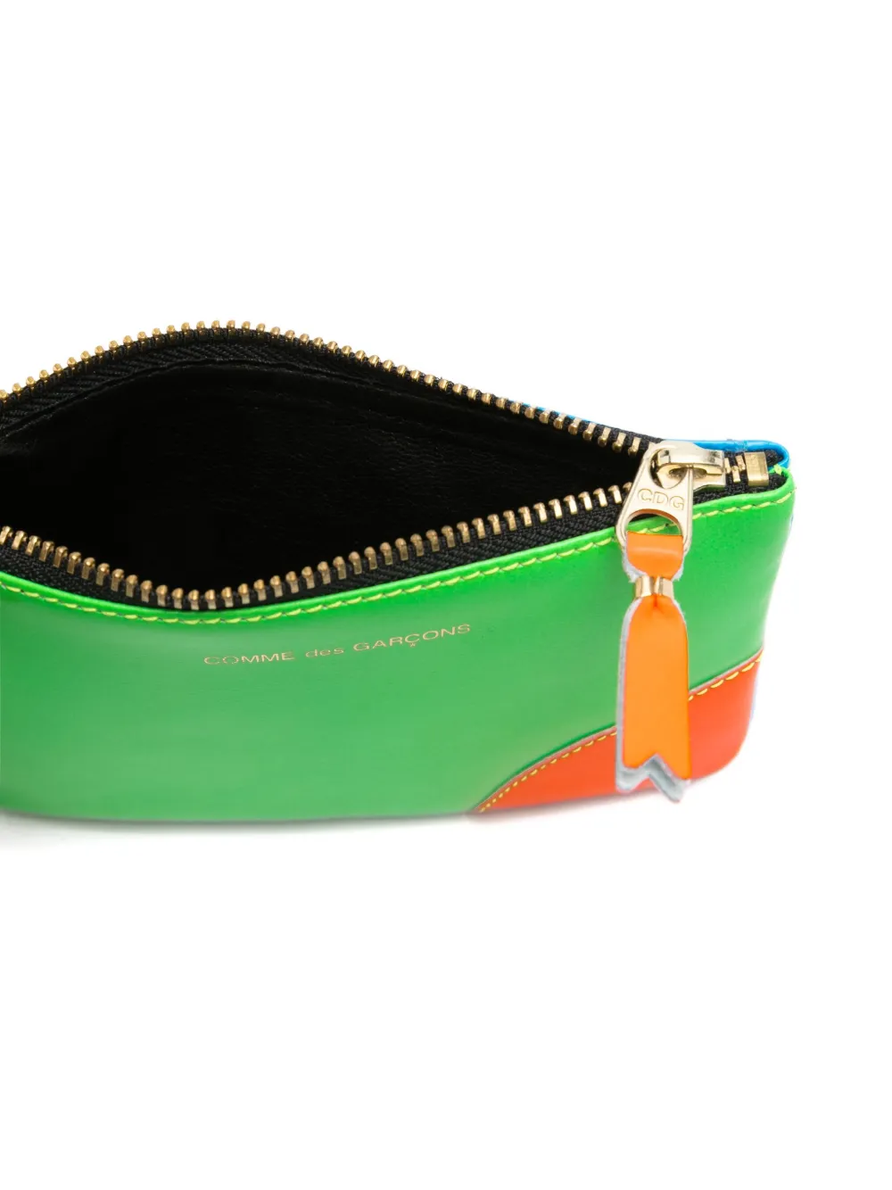 Comme Des Garçons Wallet Portemonnee met colourblocking Groen