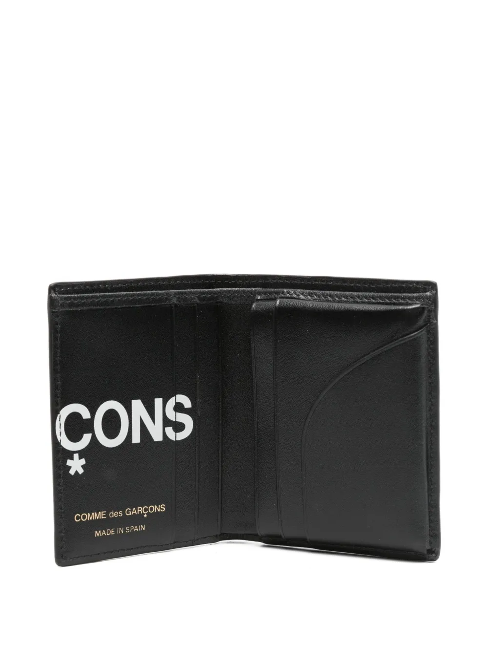 Comme Des Garçons Wallet Leren portemonnee met logoprint Zwart