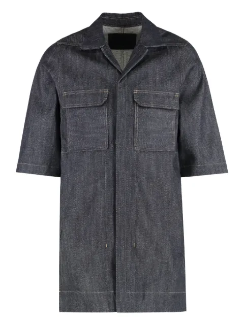 Rick Owens DRKSHDW denim short-sleeve pocket shirt