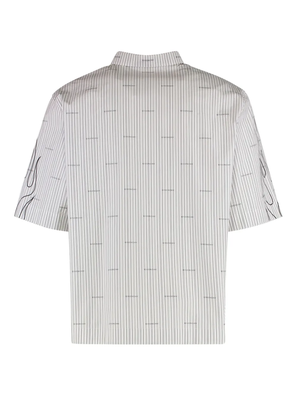 Givenchy flame-print striped shirt Grijs