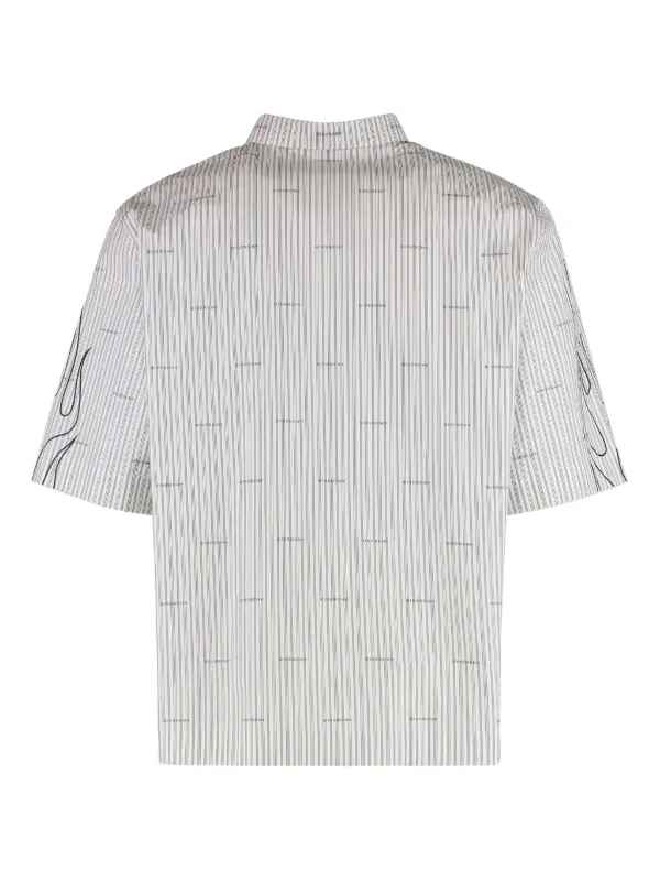 Givenchy プリント ストライプ シャツ | グレー | FARFETCH JP
