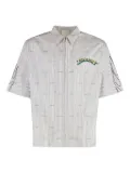 Givenchy flame-print striped shirt - Grey