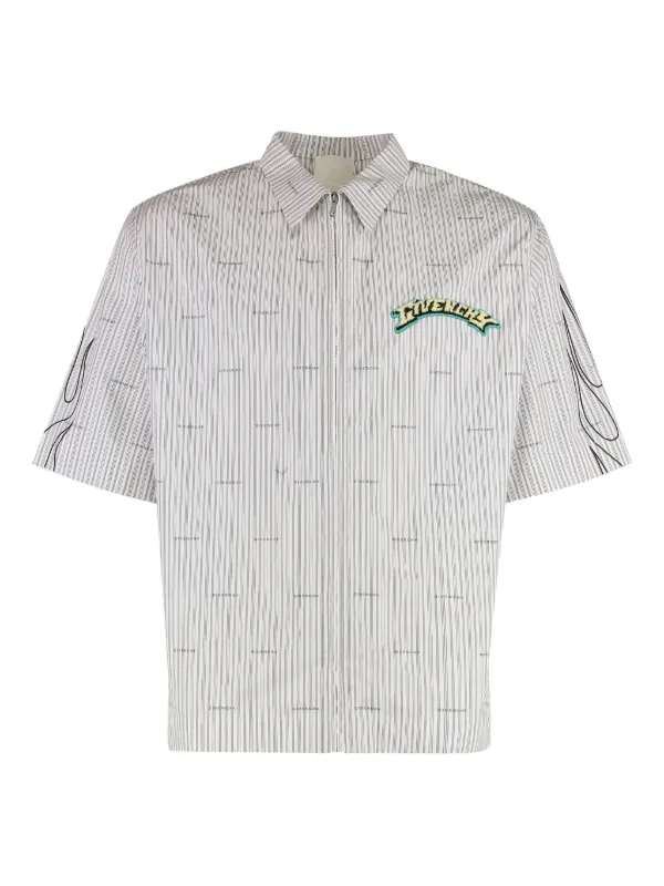 Givenchy プリント ストライプ シャツ | グレー | FARFETCH JP