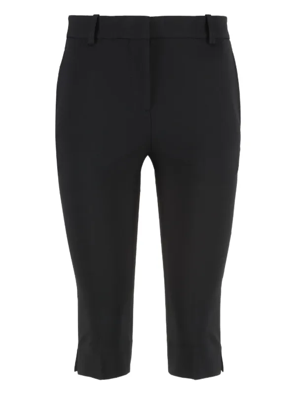 TOTEME crepe-texture Bermuda Shorts Black FARFETCH JO