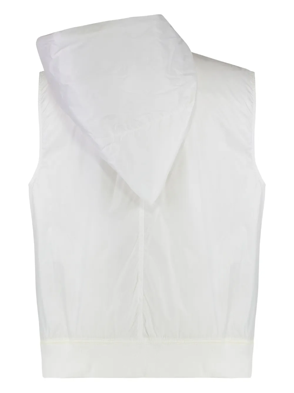 Rick Owens DRKSHDW hooded zip-front waistcoat Wit