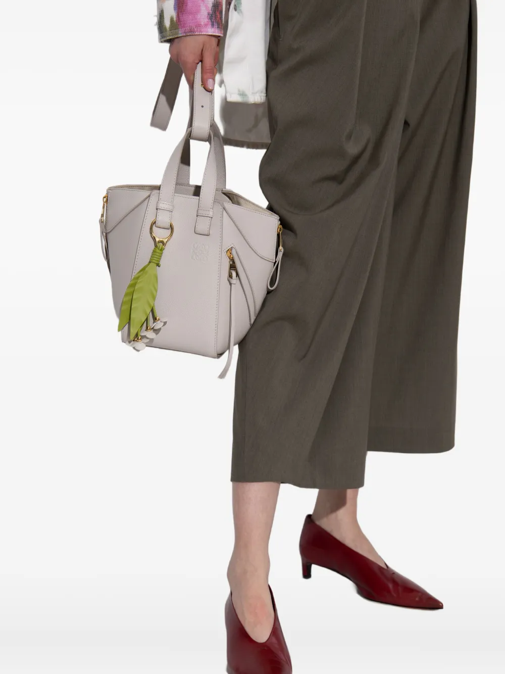 LOEWE Hammock leren shopper Beige