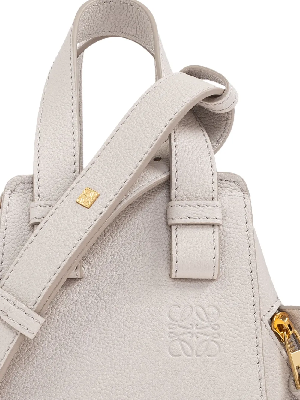 LOEWE Hammock leren shopper Beige