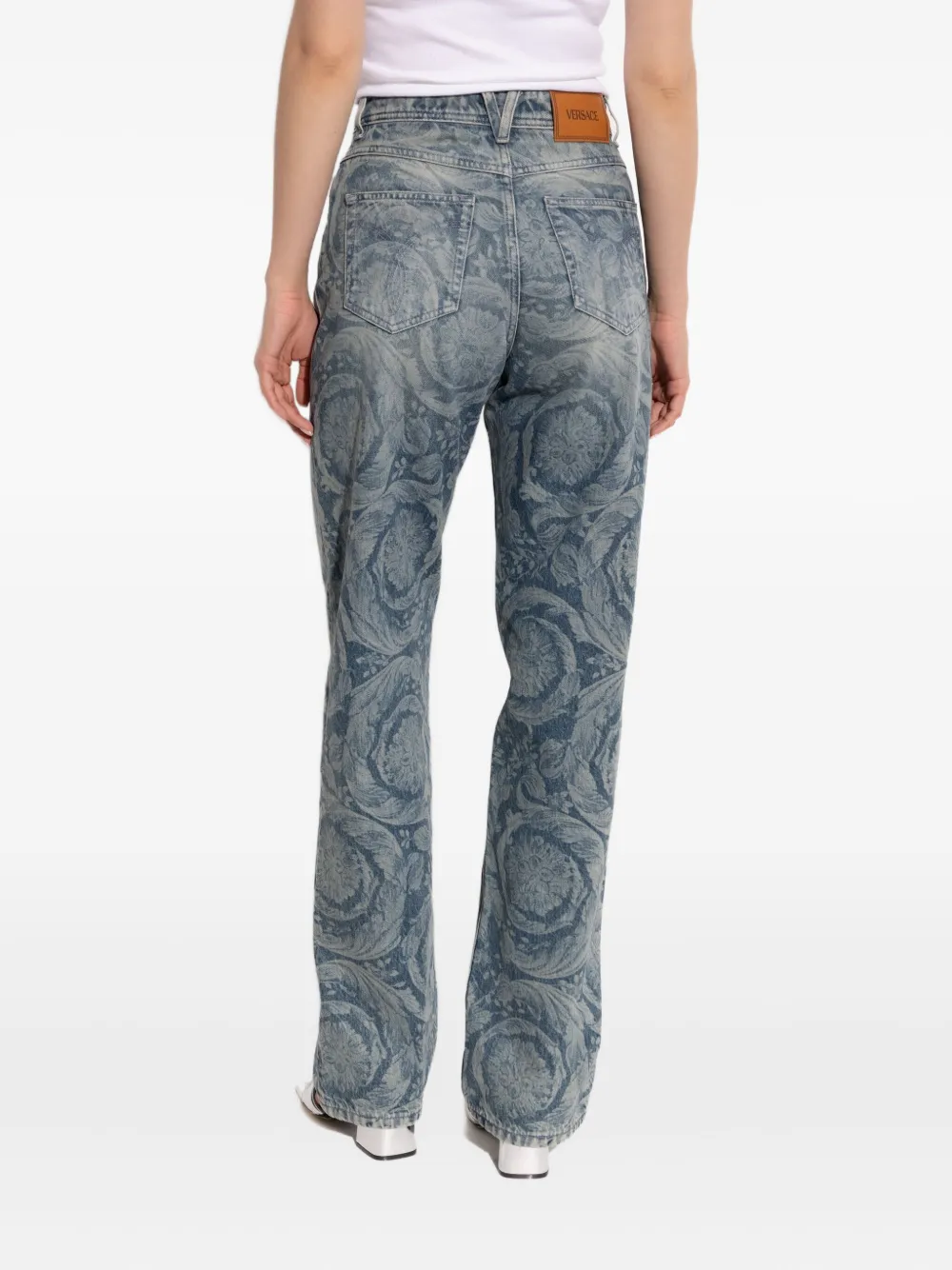 Versace Jeans met barok patroon Blauw