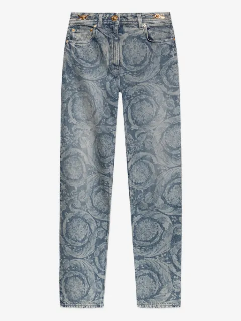 Versace baroque-patterned jeans