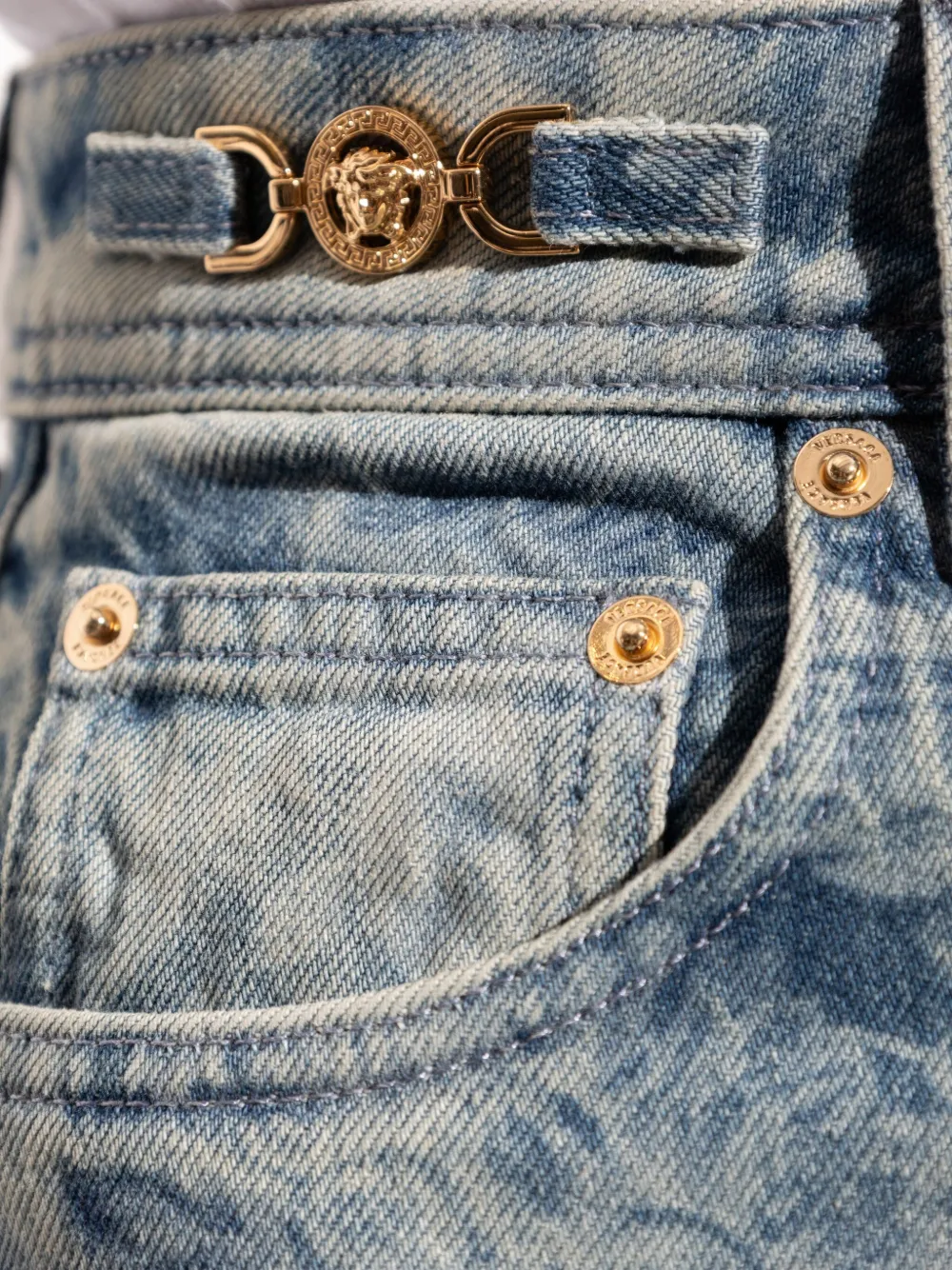 Versace Jeans met barok patroon Blauw
