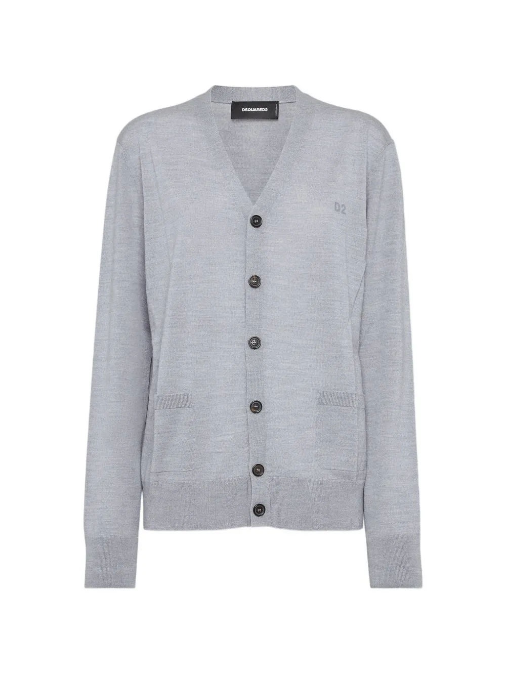 DSQUARED2 button-up v-neck cardigan - Grigio