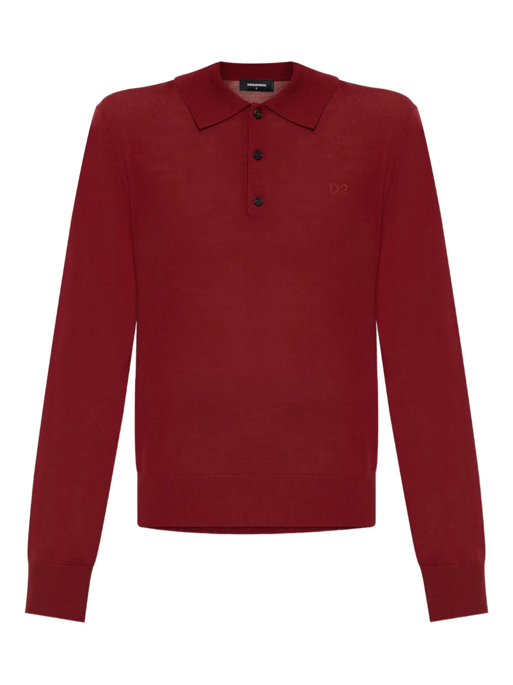 DSQUARED2 långärmad pikétopp | röd | Image 1