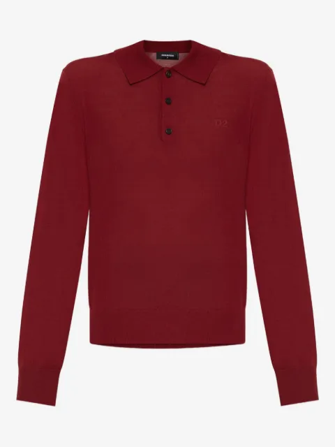 DSQUARED2 playera tipo polo manga larga