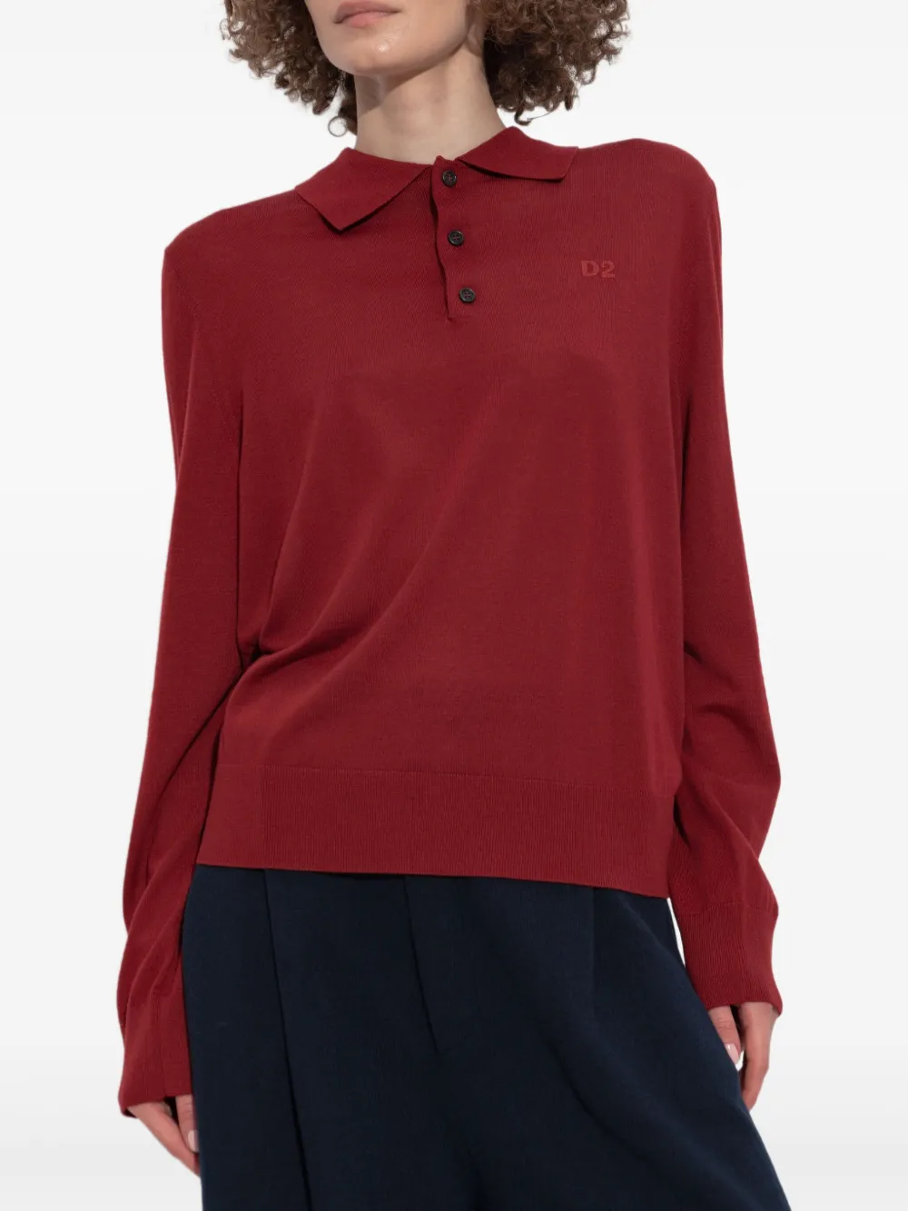 DSQUARED2 Polotop met lange mouwen Rood