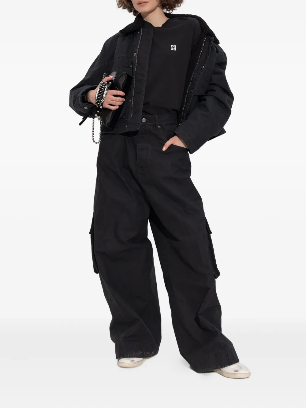 DSQUARED2 flap-pocket sherpa-collar jacket | Denim Jackets | Image 2