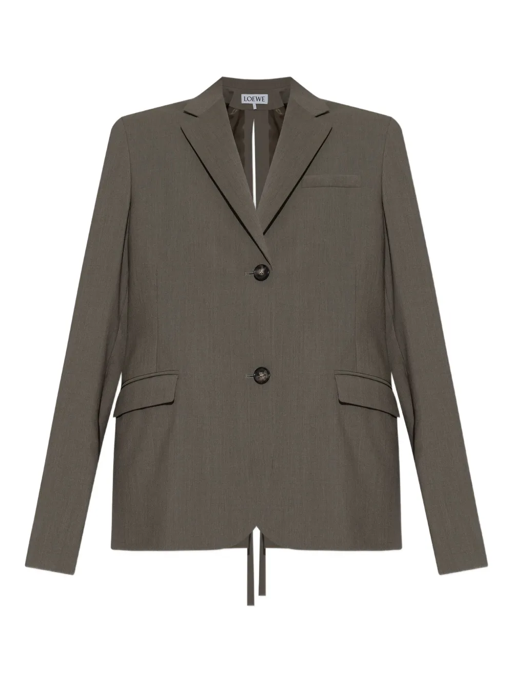 LOEWE Wollen blazer met striksluiting Groen