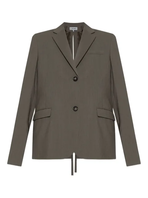 LOEWE blazer de lana con cierre de lazo