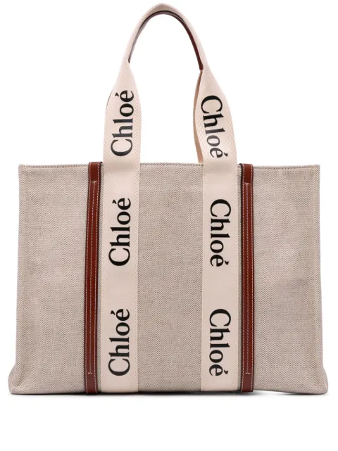 Chloé Pre-Owned 2010-2024 Large Woody Canvas tote bag