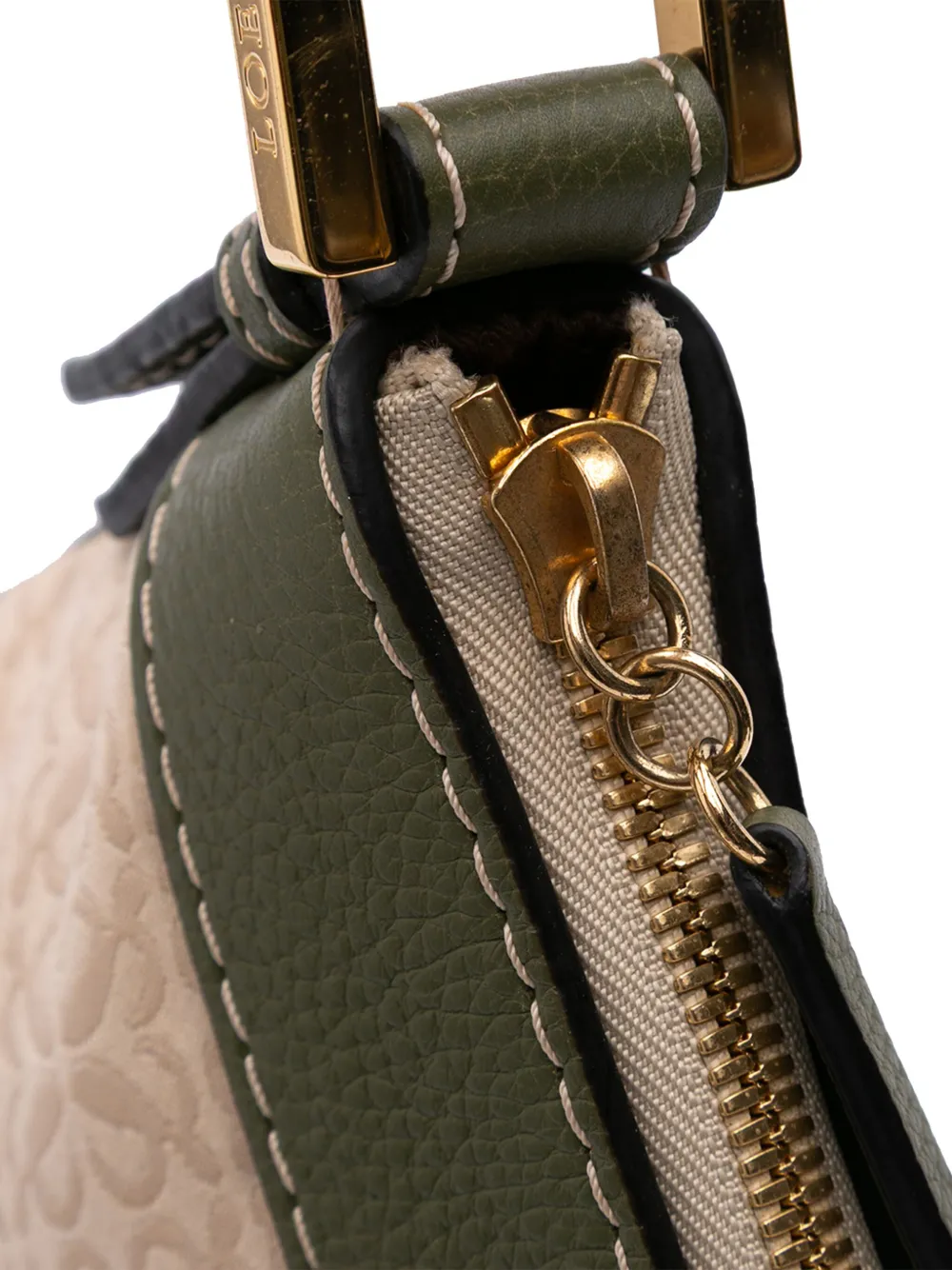 Pre-owned Loewe 2008 Anagram Canvas New Road Crossbody Bag In Brown