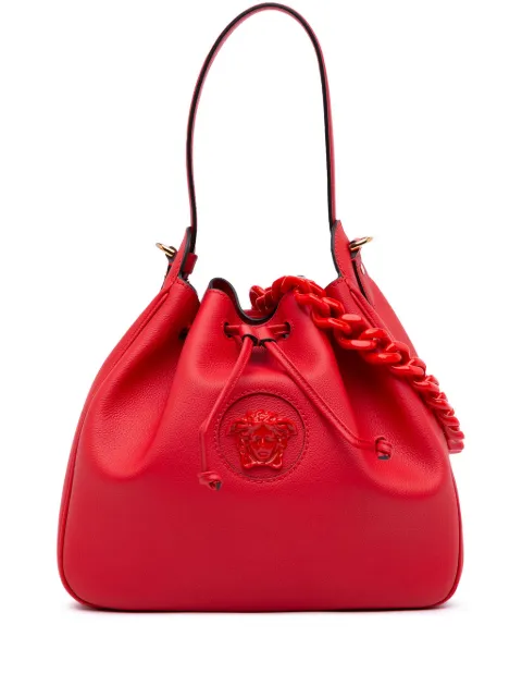 Versace Pre-Owned 2010-2024 Grained Calfskin La Medusa Bucket Bag satchel