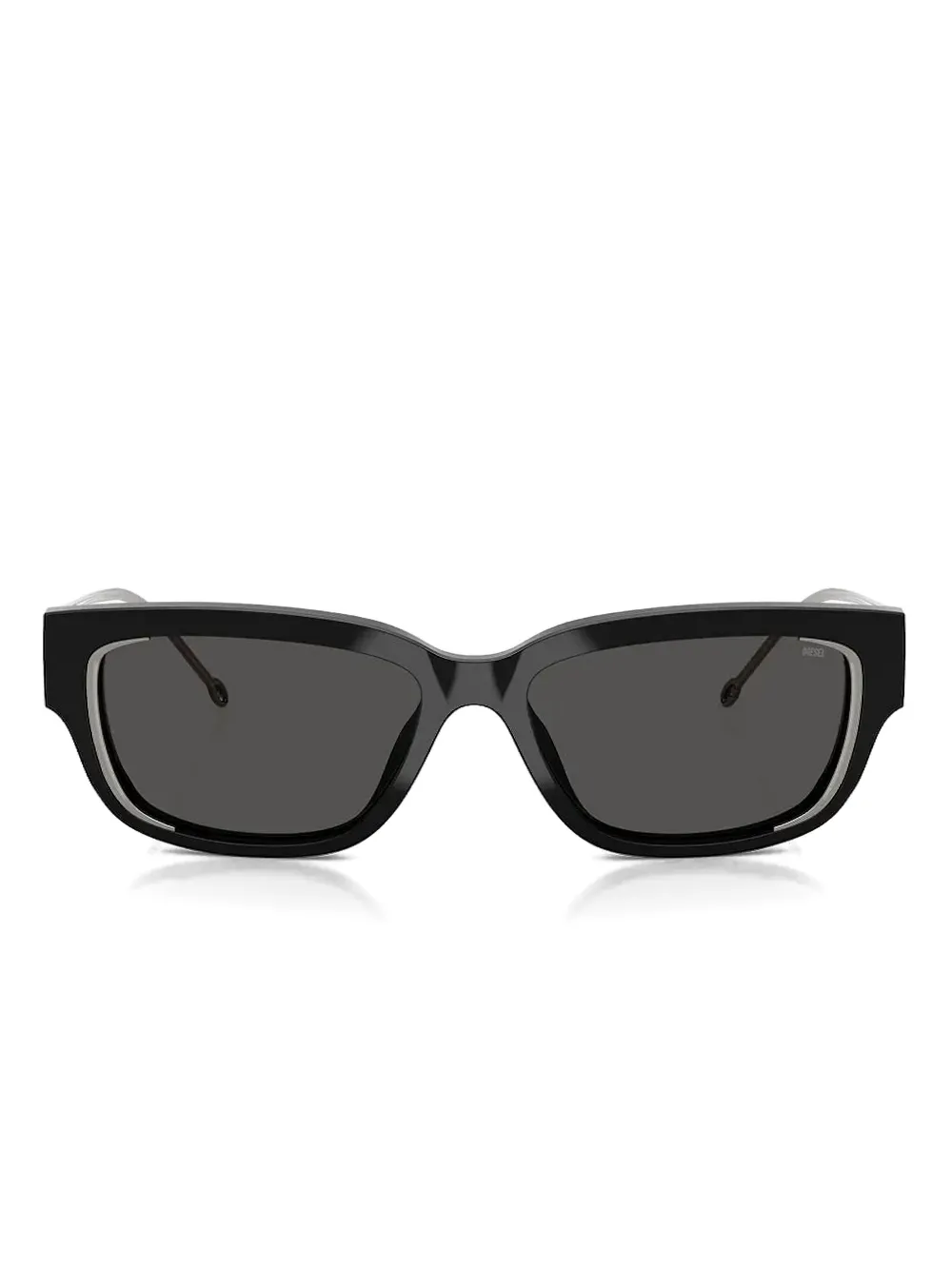 Diesel Rectangle-frame Sunglasses In Black