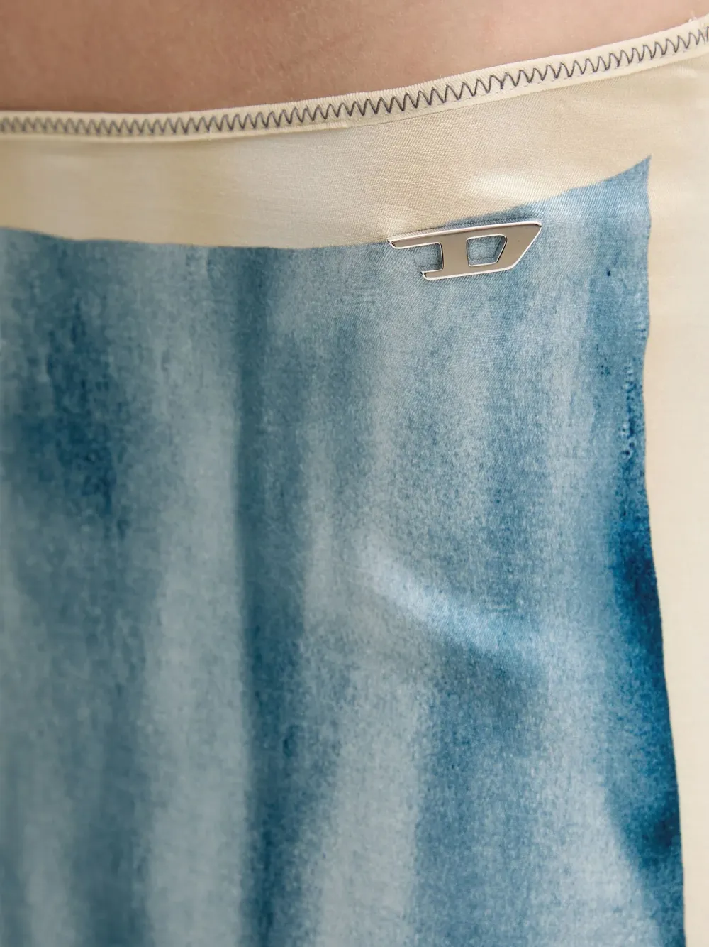 Diesel O-neiric Printed Midi Skirt In Blue