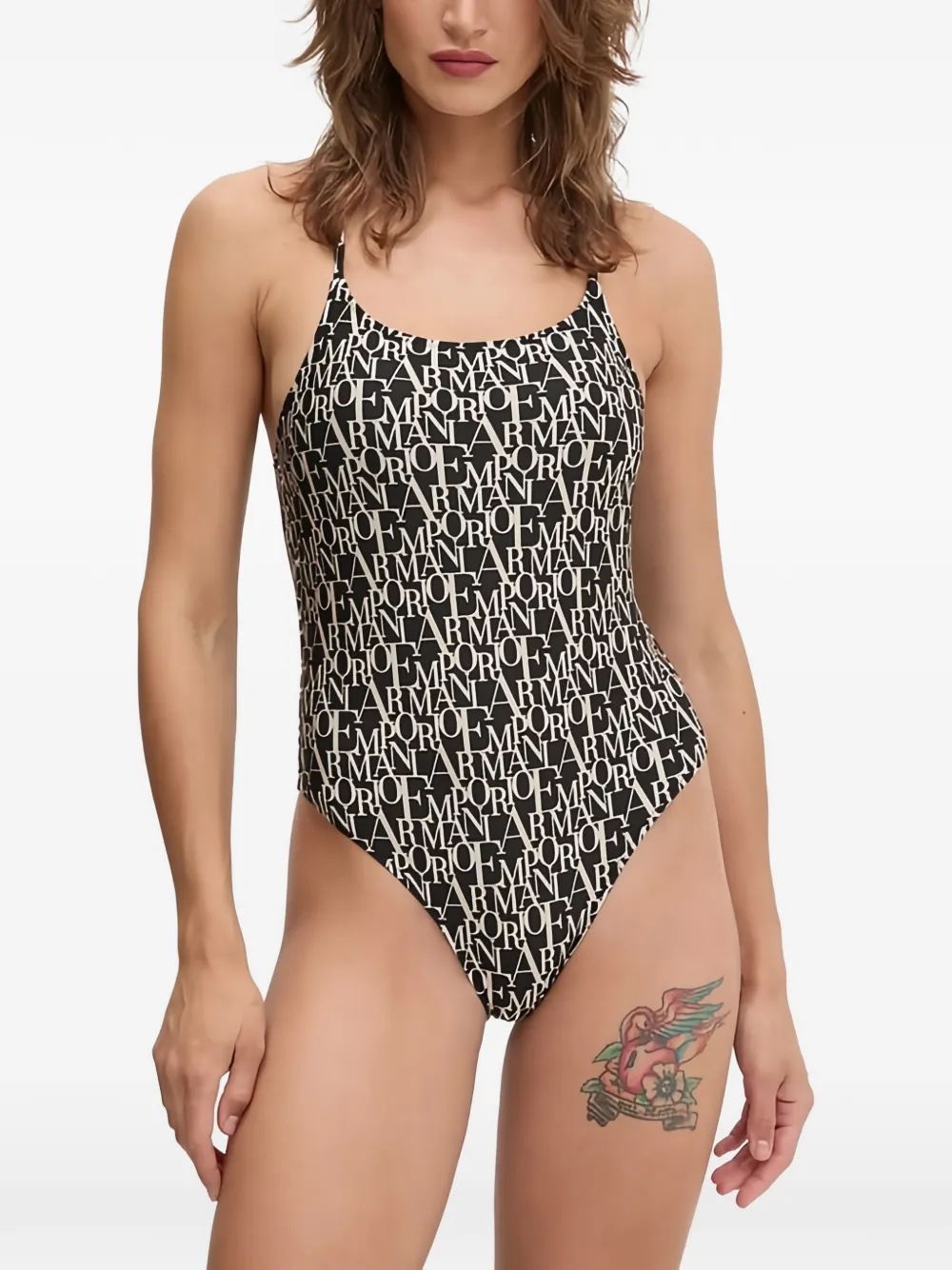 Emporio Armani Costume da bagno con logo - Nero