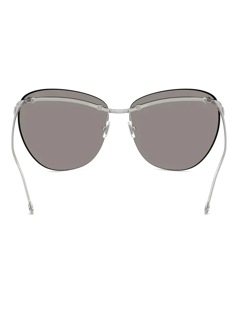 Diesel 0dl1007 zonnebril met randloos cat-eye montuur - Zilver