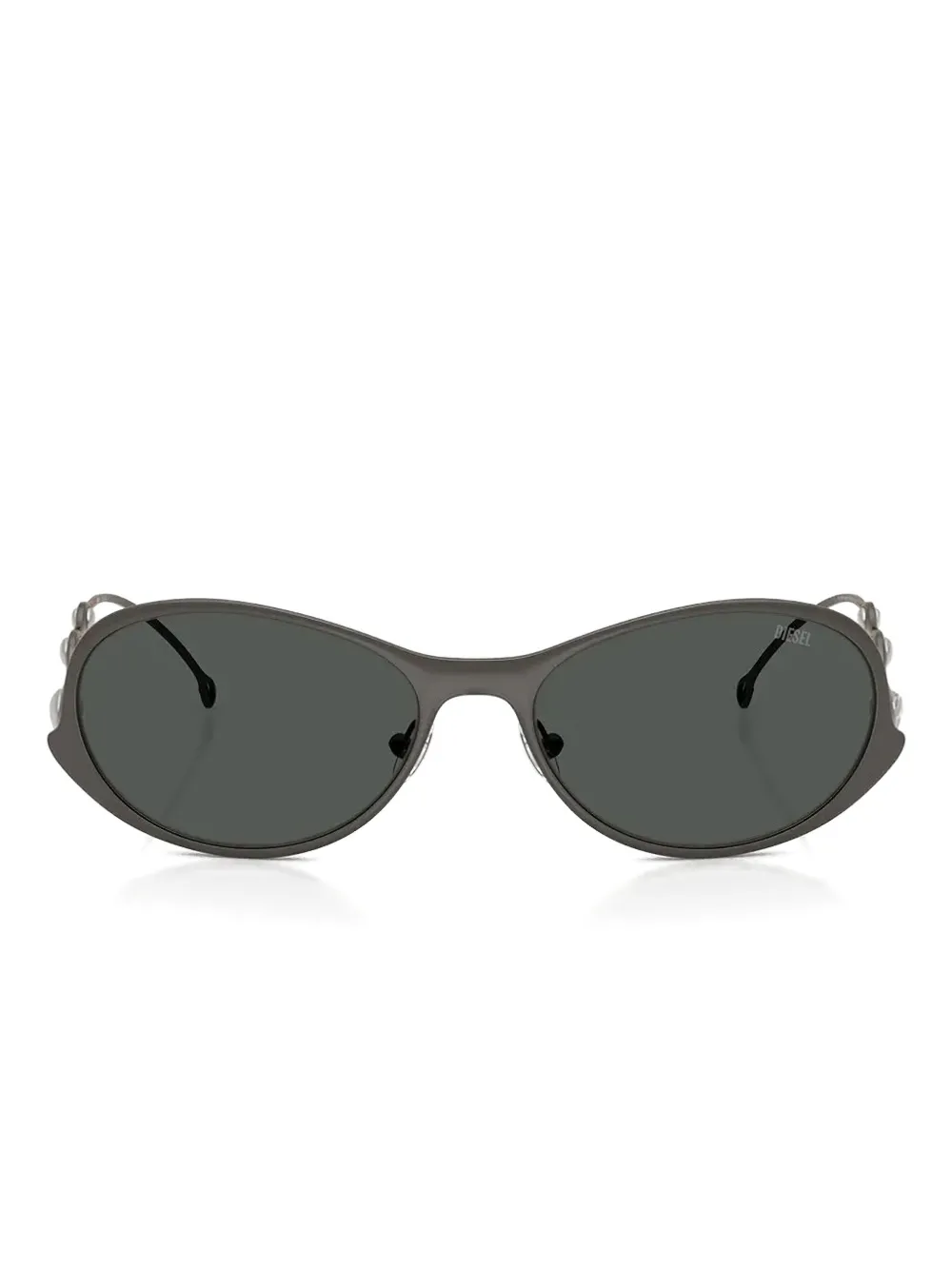 Diesel oval-frame embellished-arms sunglasses - Grigio