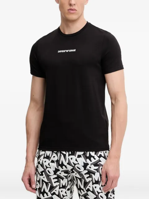 Emporio Armani logo-embroidered sleep T-shirt