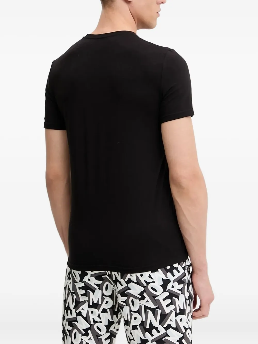 Emporio Armani logo-embroidered sleep T-shirt | Image 2