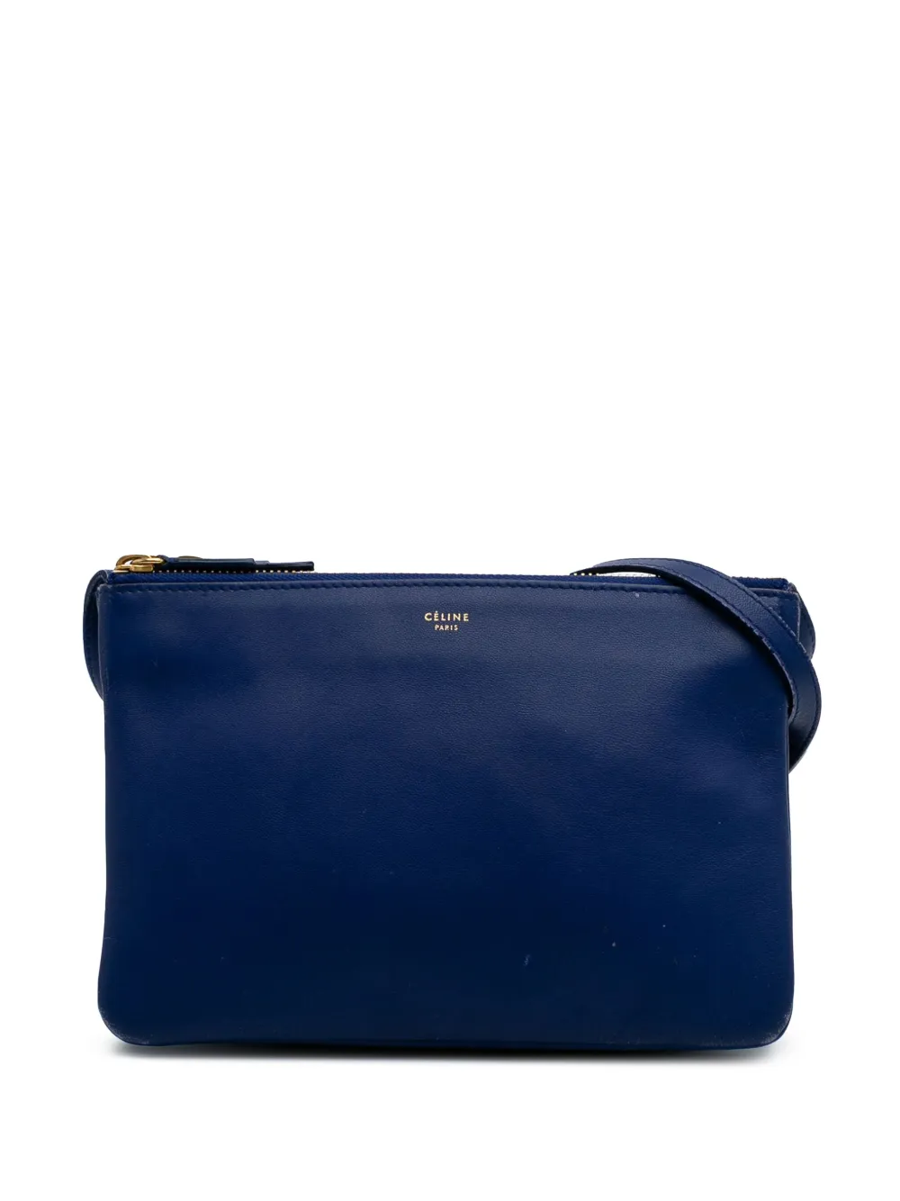 Céline Pre-Owned 2014 スモール ラムスキン トリオ ショルダーバッグ - ブルー Céline Pre-Owned 2014 スモール ラムスキン トリオ ショルダーバッグ - ブルー