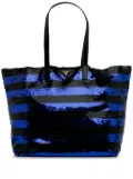 Prada Pre-Owned 2000-2024 Sequin Stripes tote bag - Black
