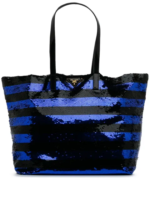 Prada Pre-Owned 2000-2024 Sequin Stripes tote bag
