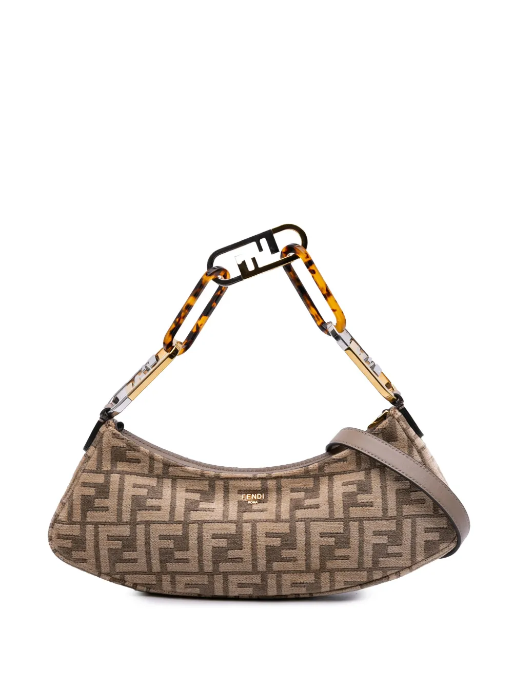 Fendi Pre-Owned bolsa satchel Zucca Chenille OLock Swing 2010-2024 | marrón | Image 1