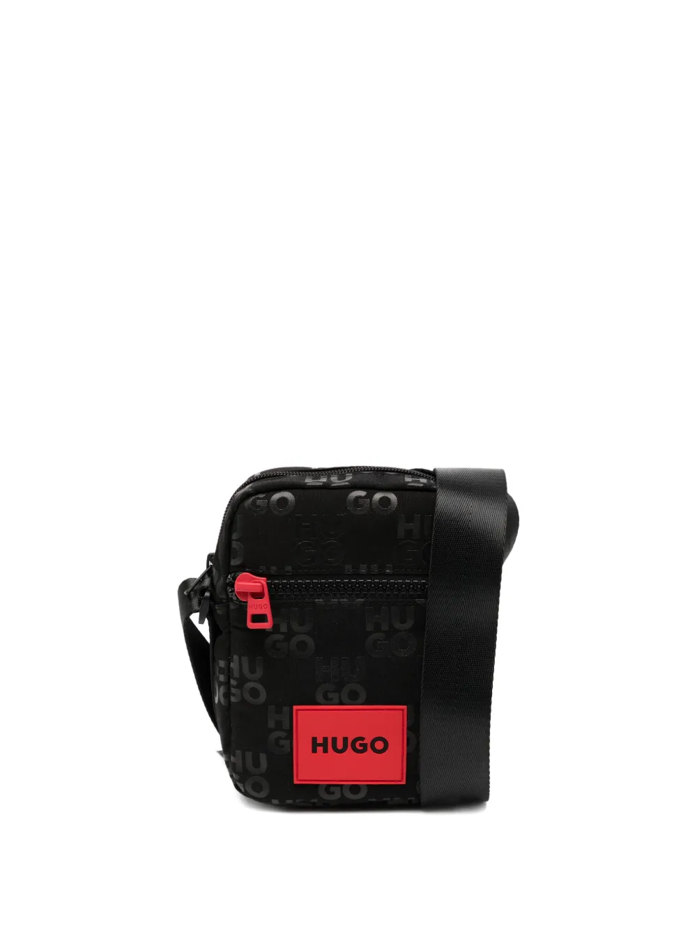 Hugo Boss Kids' Logo-patch Shoulder Bag In Black