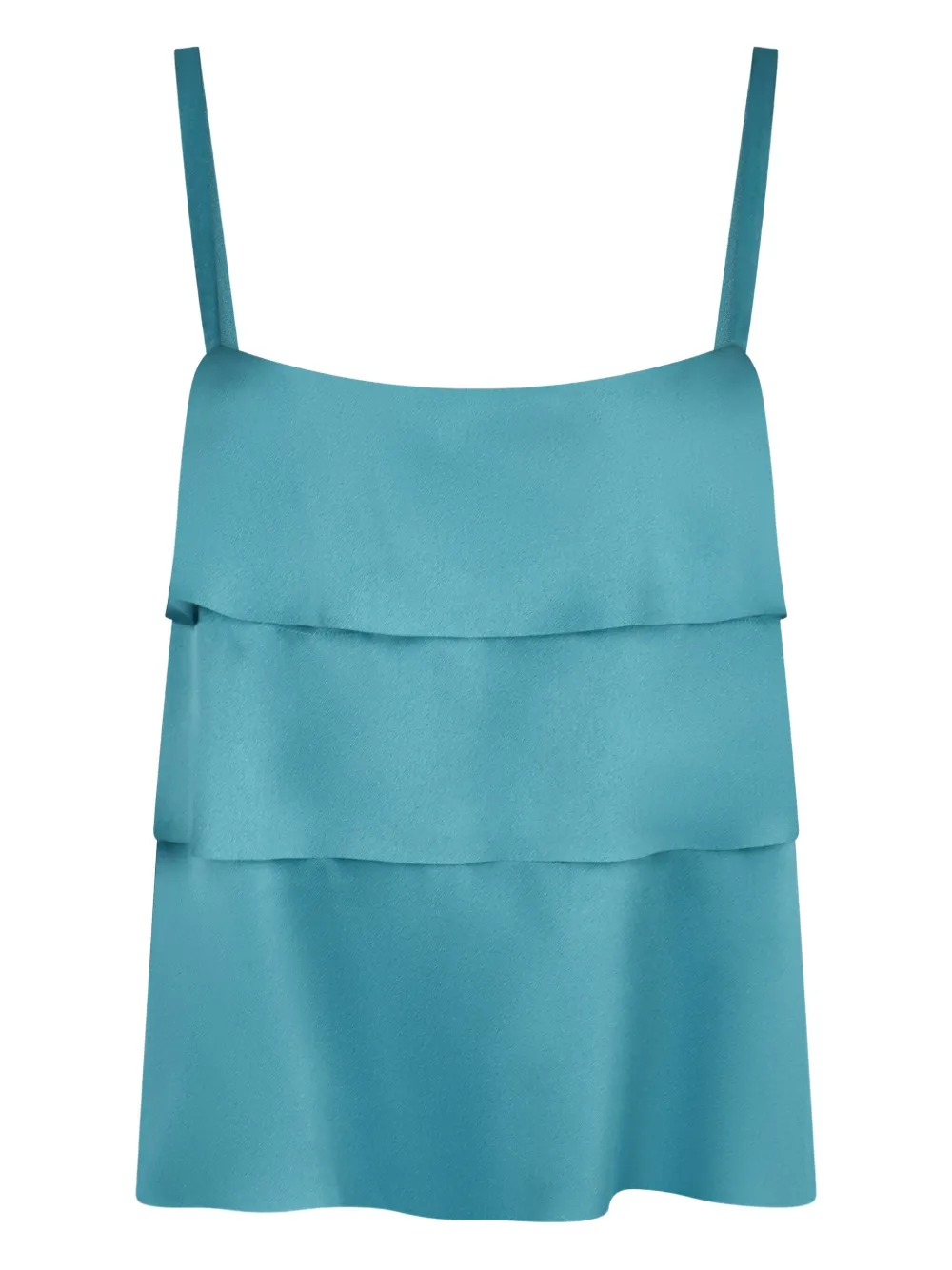 Alberta Ferretti satin tank top Blauw