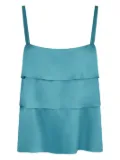 Alberta Ferretti satin tank top - Blue