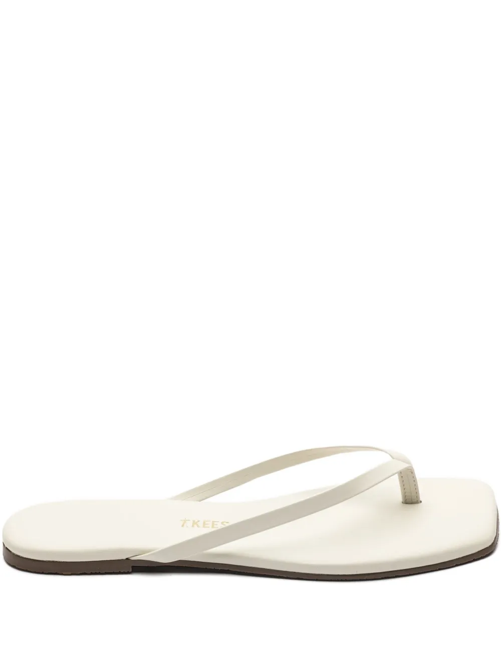 Tkees x Tessabit leather square-toe sandals White